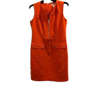 Dressbarn orange zipper dress size 6